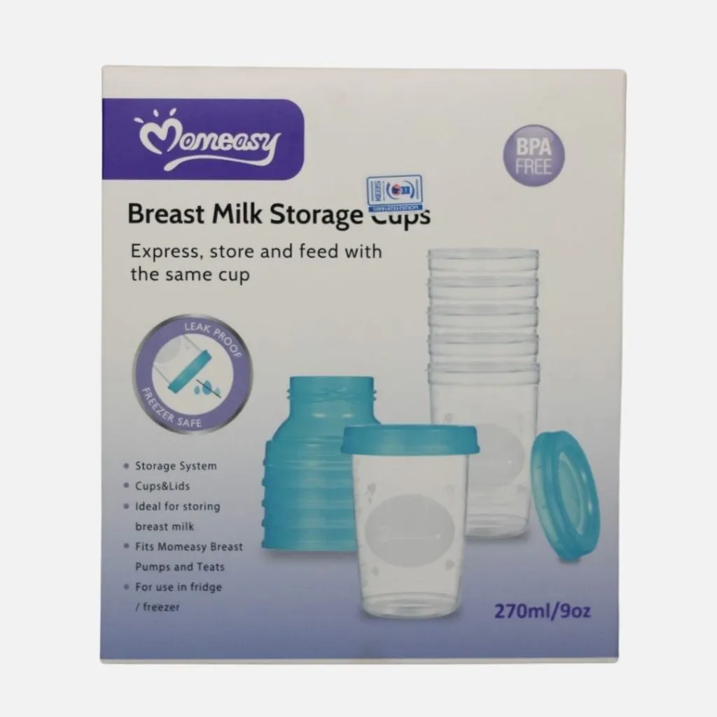 Breast milk storage cups
