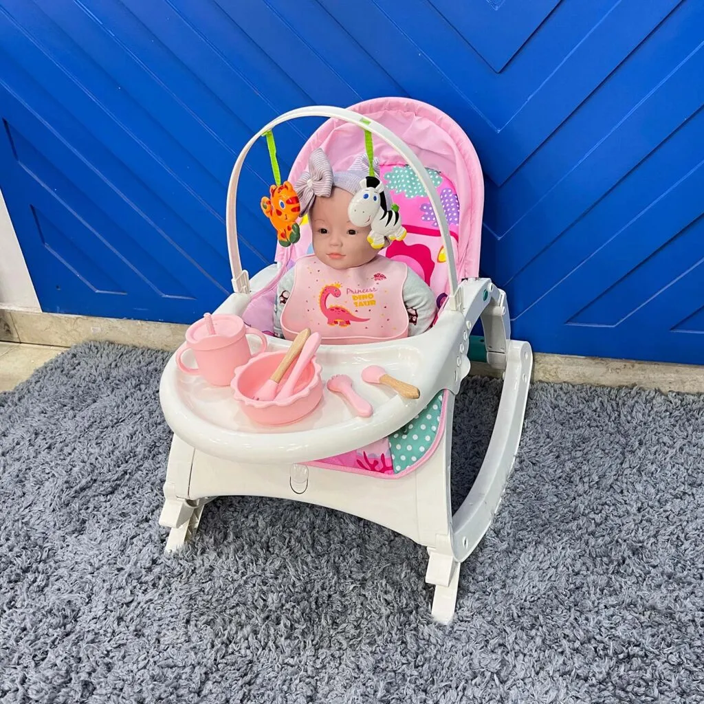 3 in 1 rocker convertible to a feeding chair 