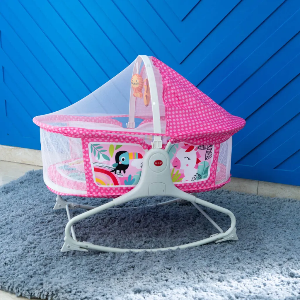 Portable Baby Rocker Swing Bassinet Music and Vibration
