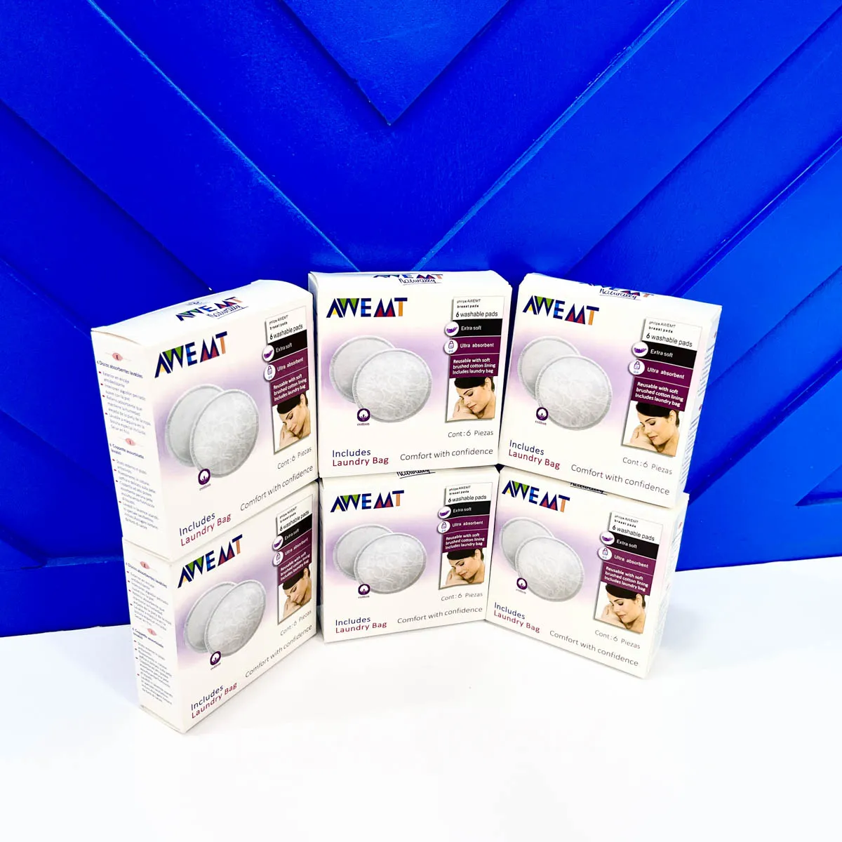 Washable Breast Pads - (6Pcs/Set) 2 Washable Breast Pads 6Pcs - Zawadi Babyshop