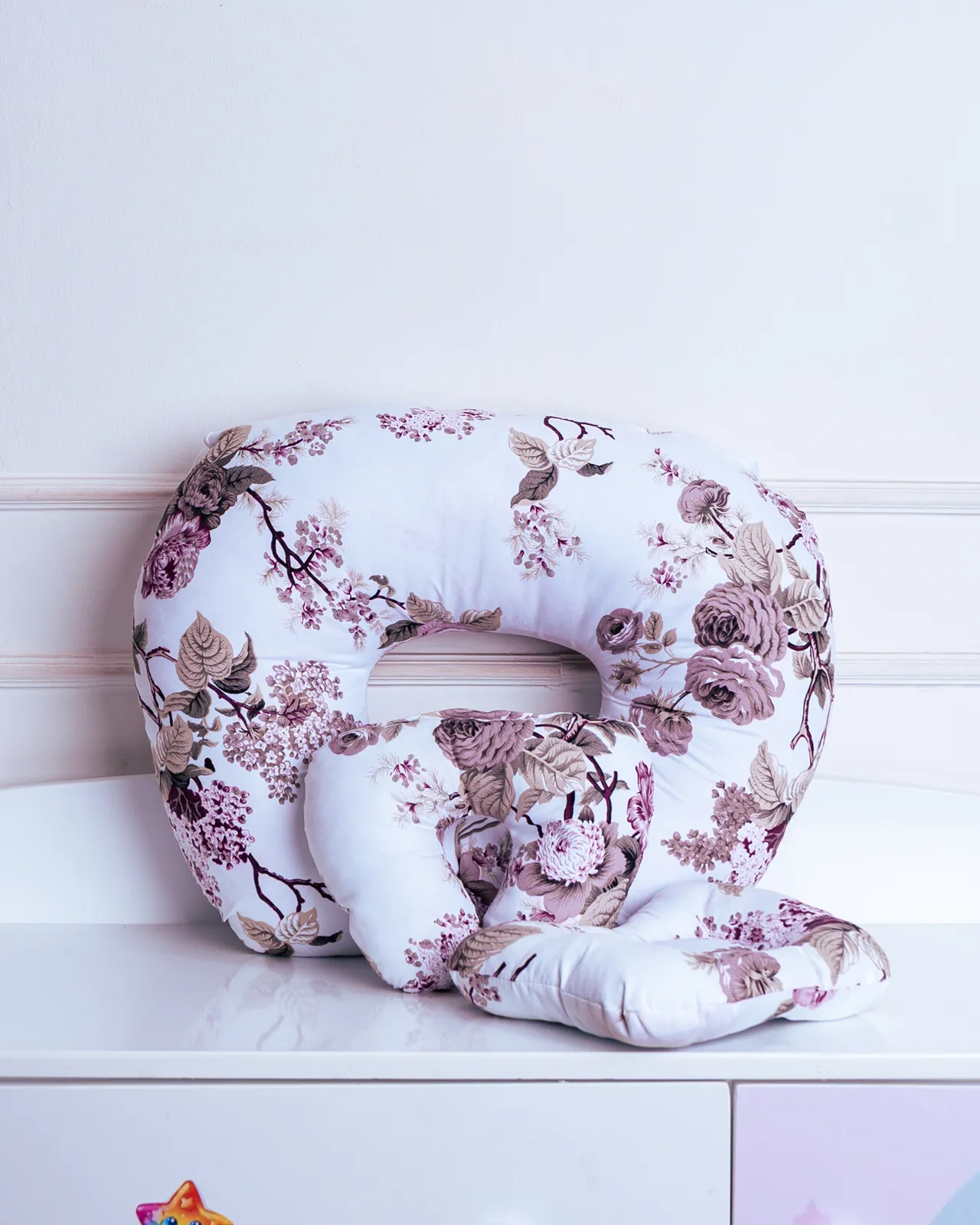 3 In 1 Nursing Pillow 4 Assembled Floral Best Baby Support Pillow For Sitting Position.