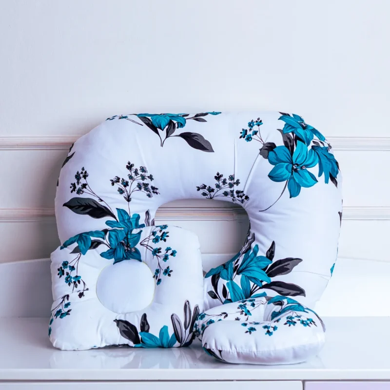 Separate pieces of the floral baby support pillow set available at Zawadi Baby Shop Nairobi.