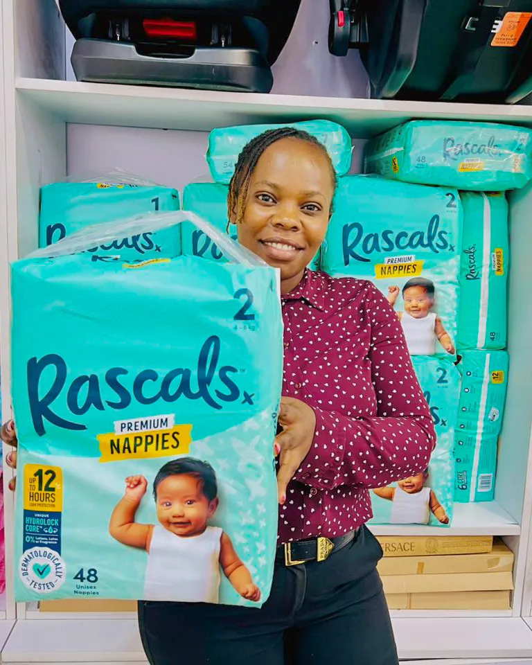 Rascals Diapers Kenya 8 Size 1 Rascals Diapers For 3-5Kg Infants At Zawadi Baby Shop Nairobi Featuring An Umbilical Cutout For Newborn Care.