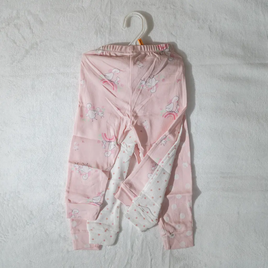 Cotton Baby Trousers - Set Of 3 3 Pink Cotton Baby Trousers With Unicorn Print (Photo 3) At Zawadi Baby Shop Nairobi.