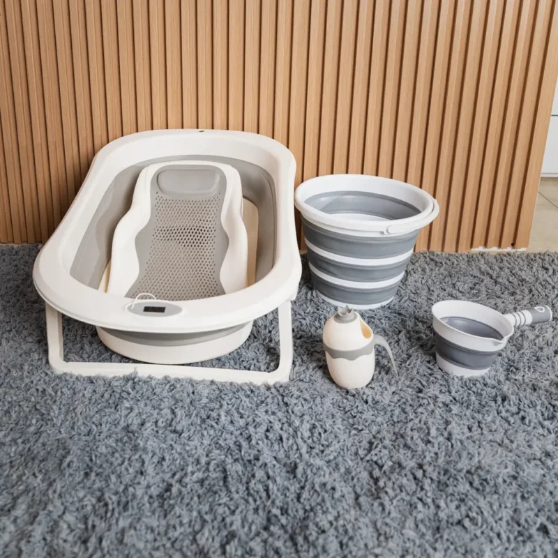 Foldable Baby Bath Set With Tub And Accessories 1 Foldable Baby Bath Set With Tub And Accessories